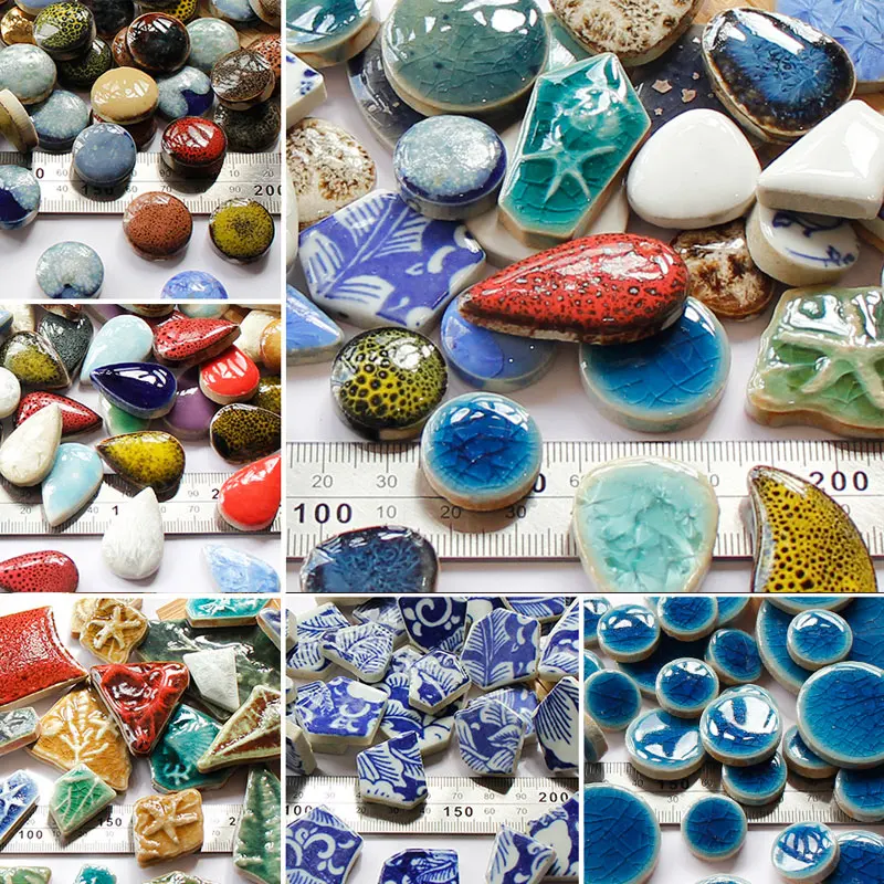 Ceramic Tile Blank - Carreaux de mosaïque ovales en céramique,