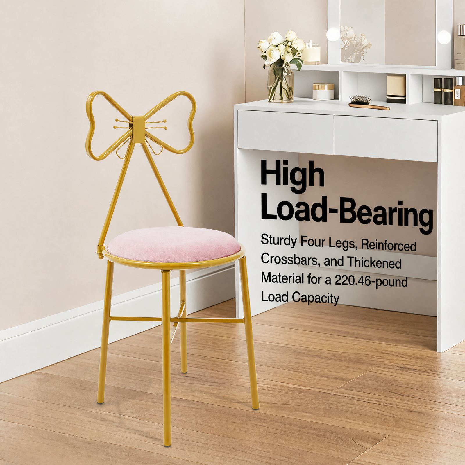 Chaise de maquillage rose papi - Metal Photo Panel avis et prix
